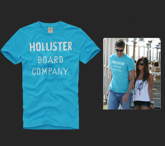 Hollister Hombres De Cuello Redondo Con Gente Fotos Corto Remera HCO4322